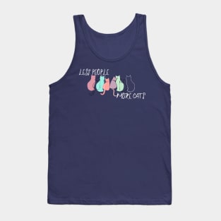 Less People, More Cats Tank Top